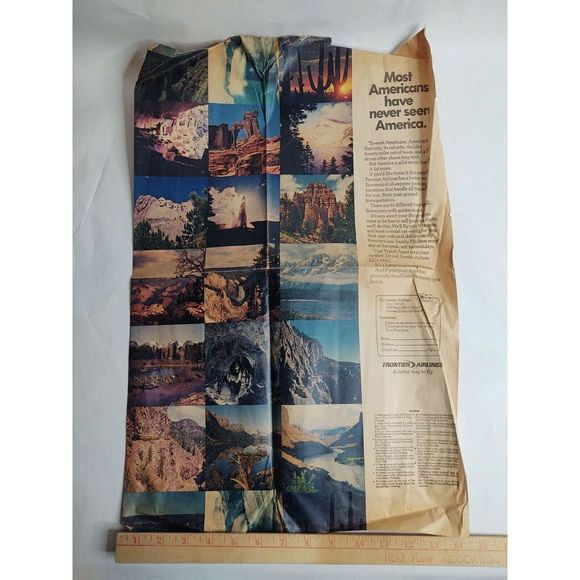 Vintage 1960s Tulsa World Frontier Airlines Advertisement Travel Vacation Ad - Picture 6 of 6